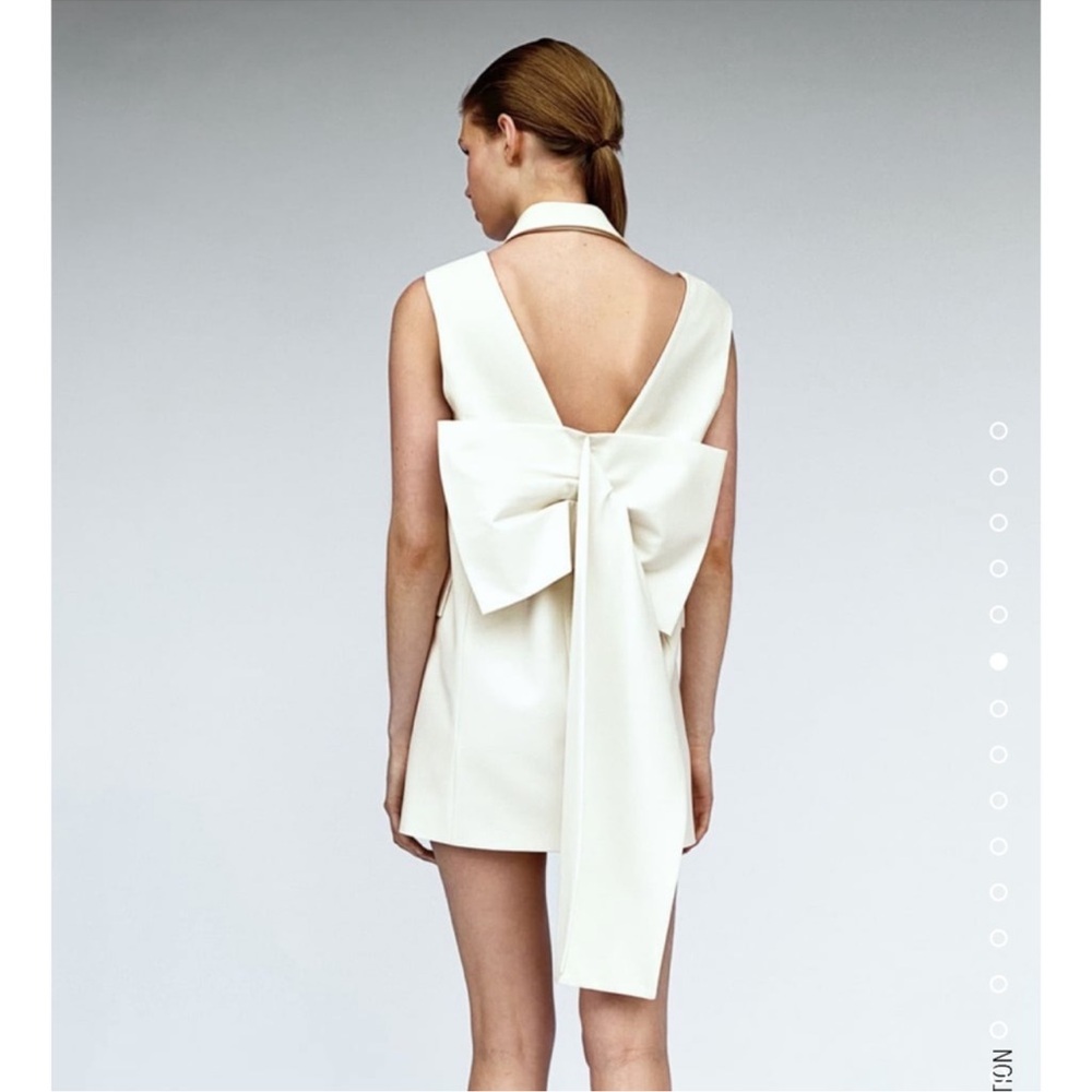 Zara Cream Bow Back Dress